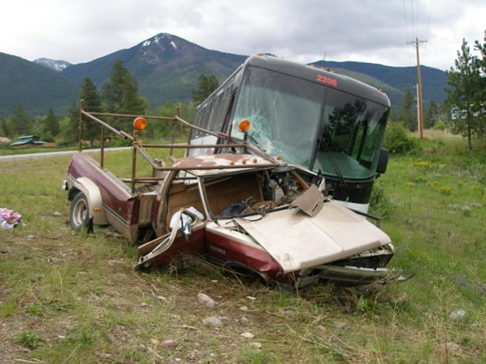 Bus Pickup Truck Crash on Evaro Hill [AUDIO]
