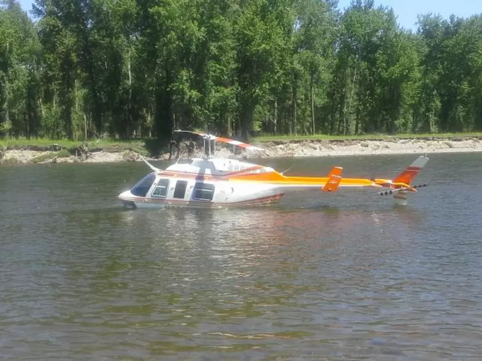 Helicopter Splashes Down Into Clark Fork River Near Missoula