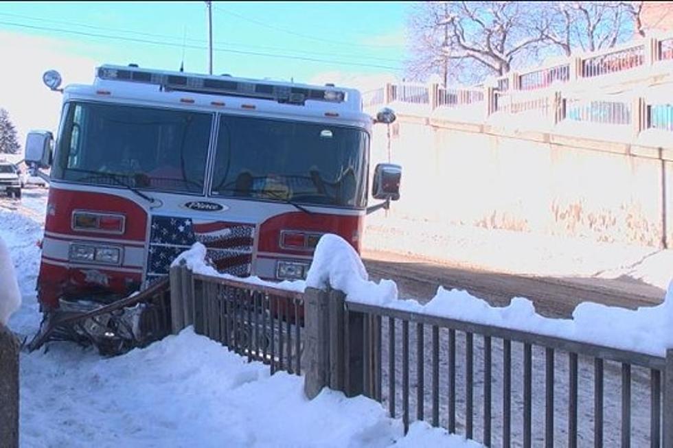 Snow, Cracked Radiator Stop Missoula Fire Truck on Orange Street