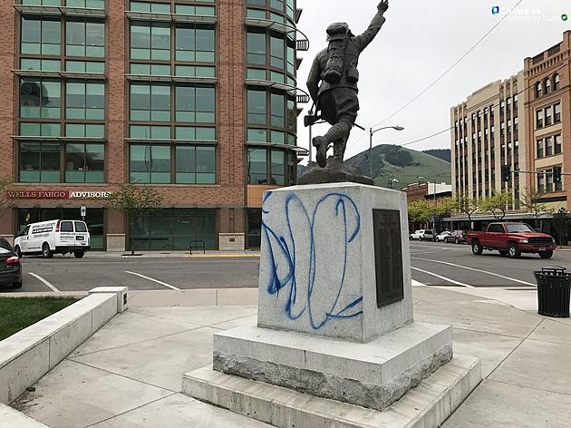 WWI Doughboy Statue Vandalized with Spray Paint