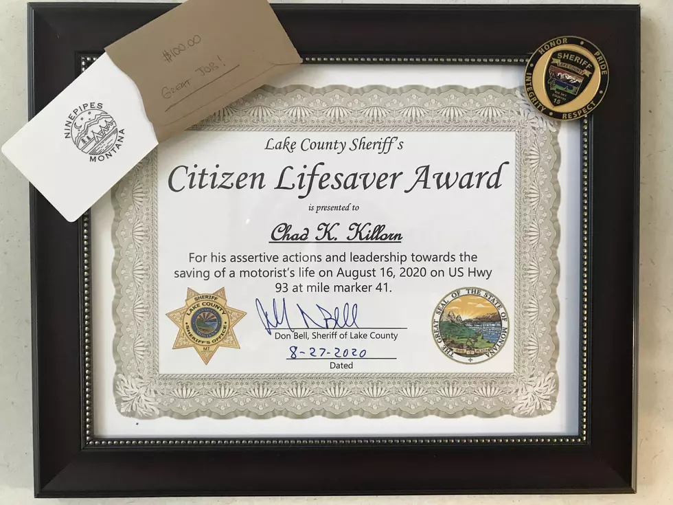 Lake County Sheriff Don Bell Hands out Citizen Lifesaver Award