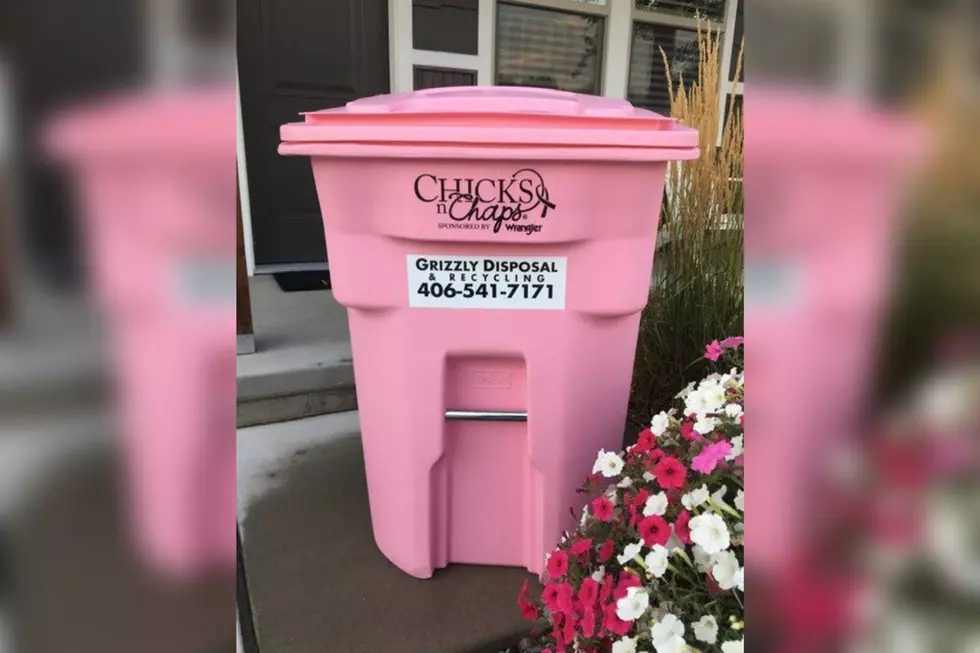 Pink Garbage Cans in Montana Provide Funding for Breast Cancer