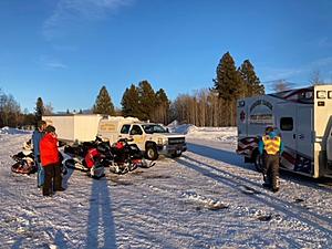 Cabin Creek Snowmobiler Sets Broken Leg With Shovel