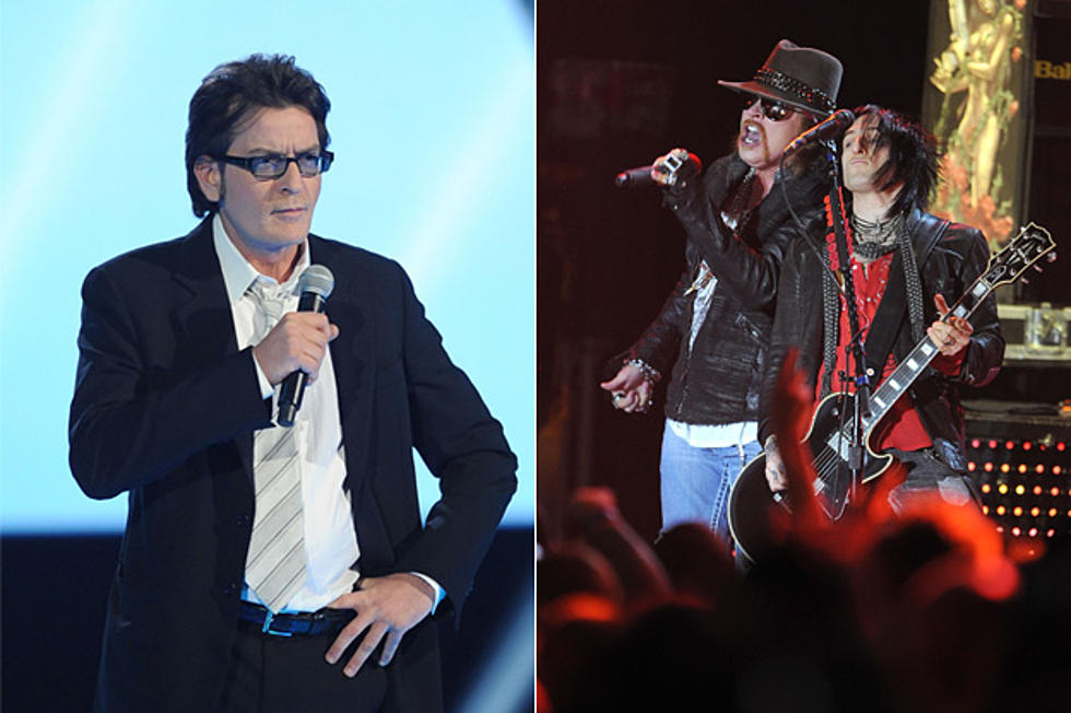 Charlie Sheen Offers Drunken Review of Guns N’ Roses Concert