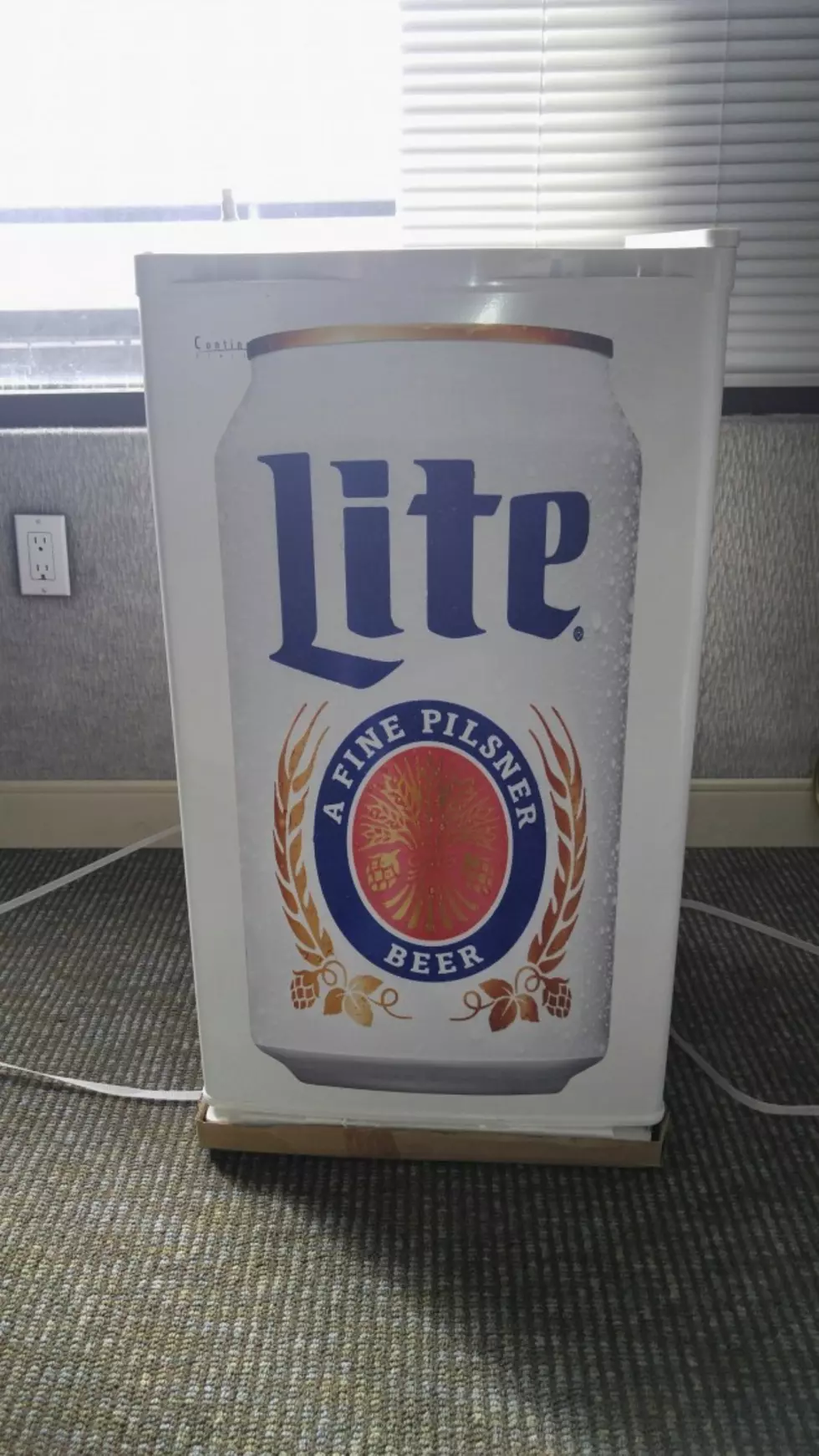 See the Miller Lite Mini Frig for the NFL Pickem’ Winner