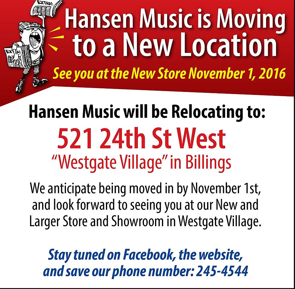 Hansen Music Is Moving This Weekend!