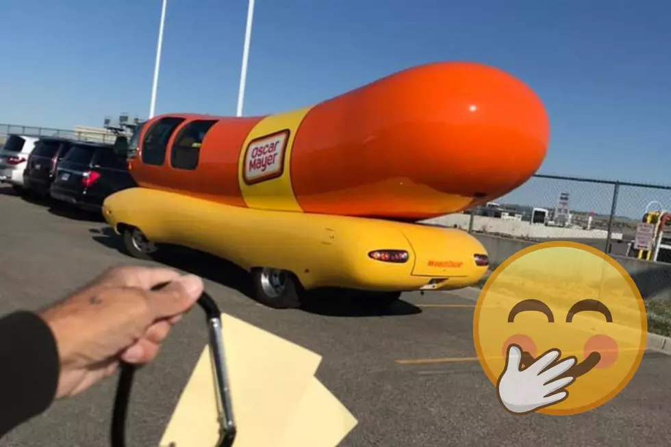 It's Impossible Not to Smile. Giant Wienermobile is in Billings