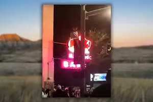 Round 2 - Cowboy Climbs Street Light in Miles City
