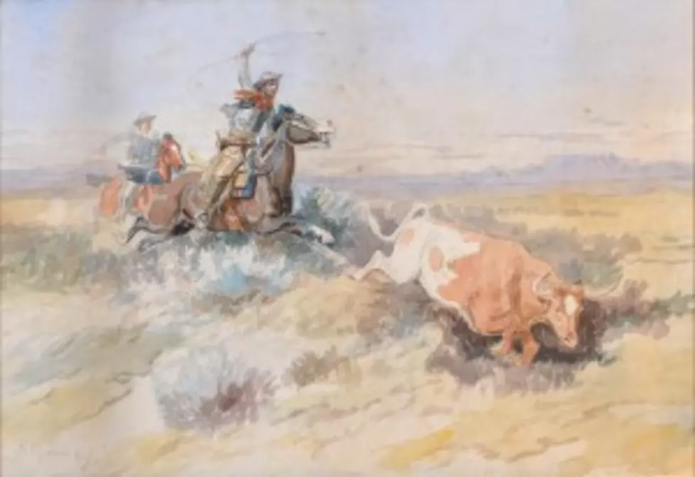 Original Charles M. Russell Watercolor Painting Donated to the C.M. Russell Museum