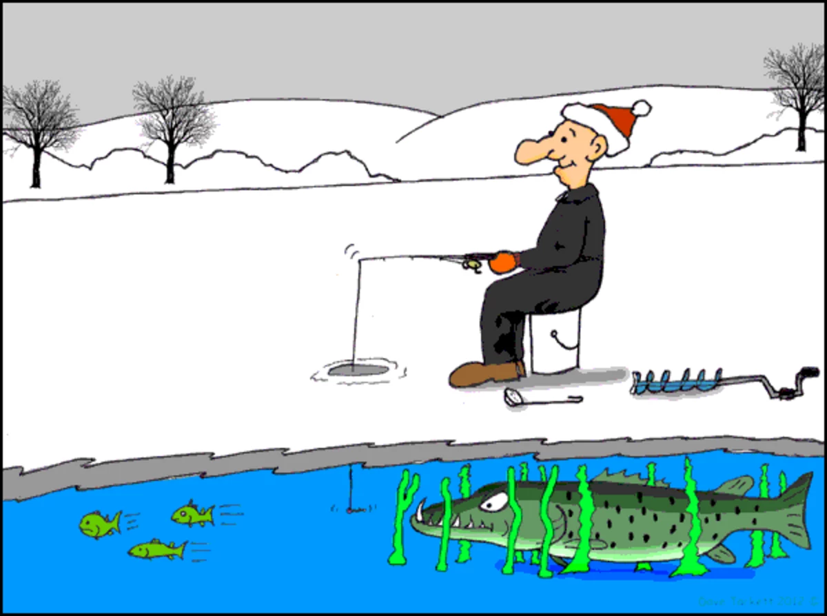 funny ice fishing cartoons