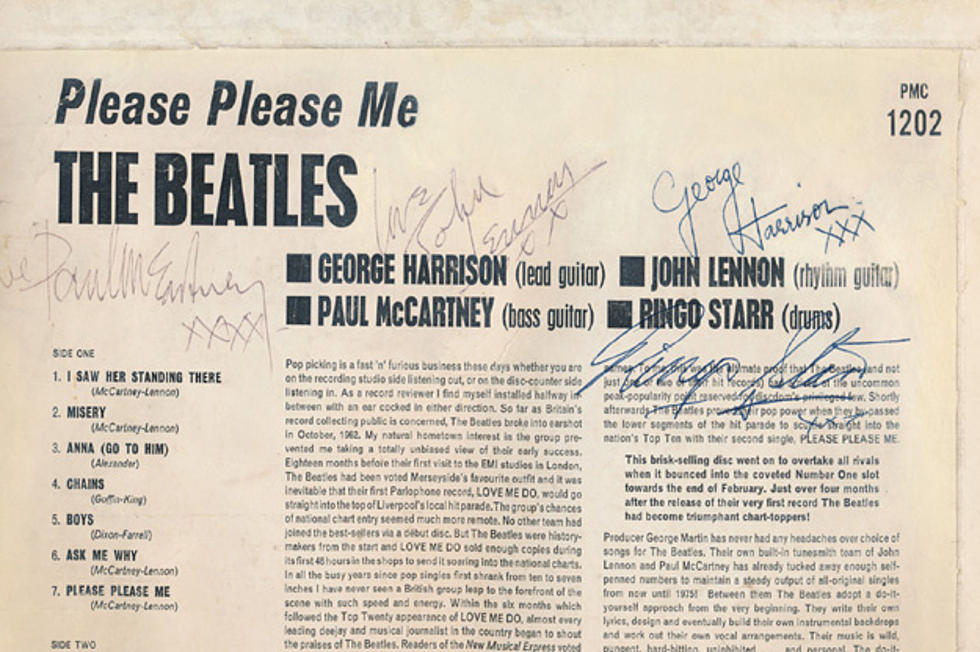 The Beatles Autographed Mono Vinyl ‘Please Please Me’ Sells For Big Money At Auction