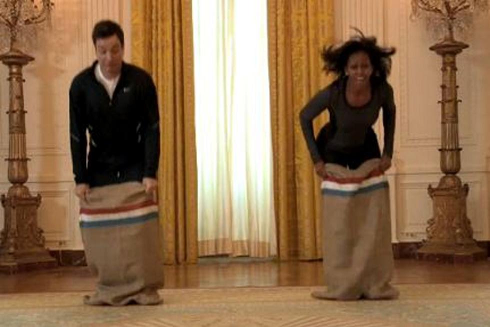 Jimmy Fallon and Michelle Obama Compete In Potato Sack Race – Who Won? [VIDEO]