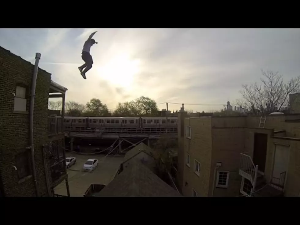 Professional Stunt Man&#8217;s &#8216;Epic Roof Jump&#8217; Caught on GoPro [VIDEO]