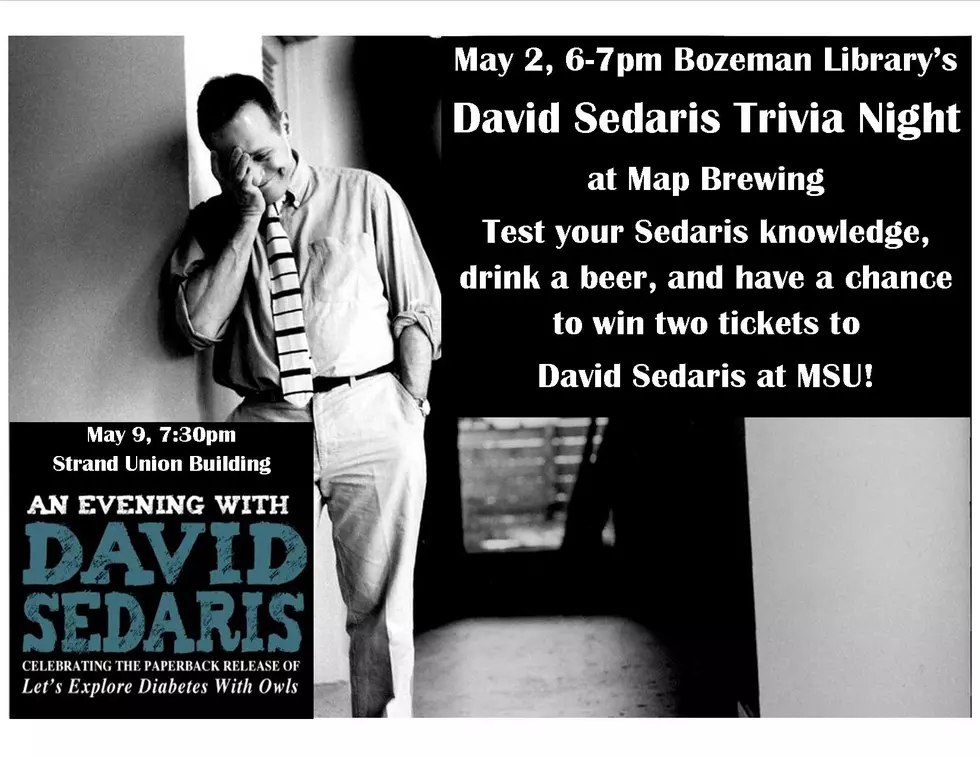 David Sedaris Trivia Night at MAP Brewing on May 2nd