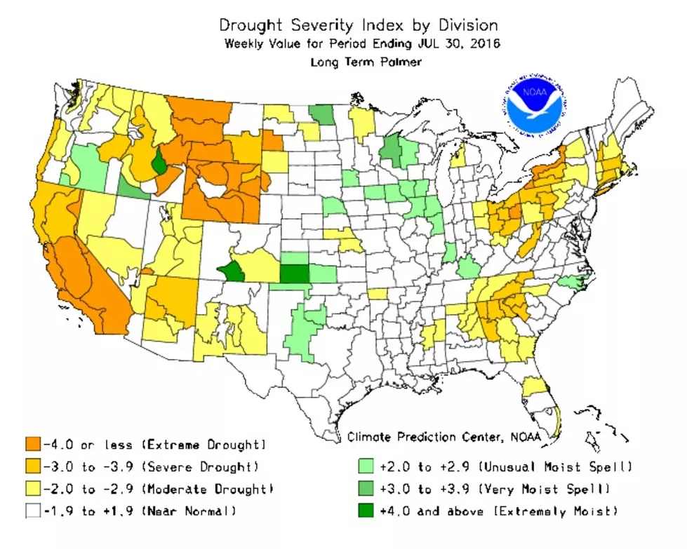 Most of Montana in Severe Drought Range According to NOAA