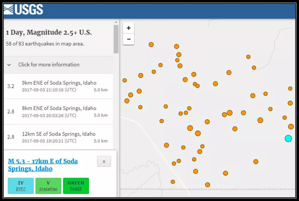 Um, Soda Springs, Idaho Has Had Over 25 Earthquakes in the Last 24 Hours