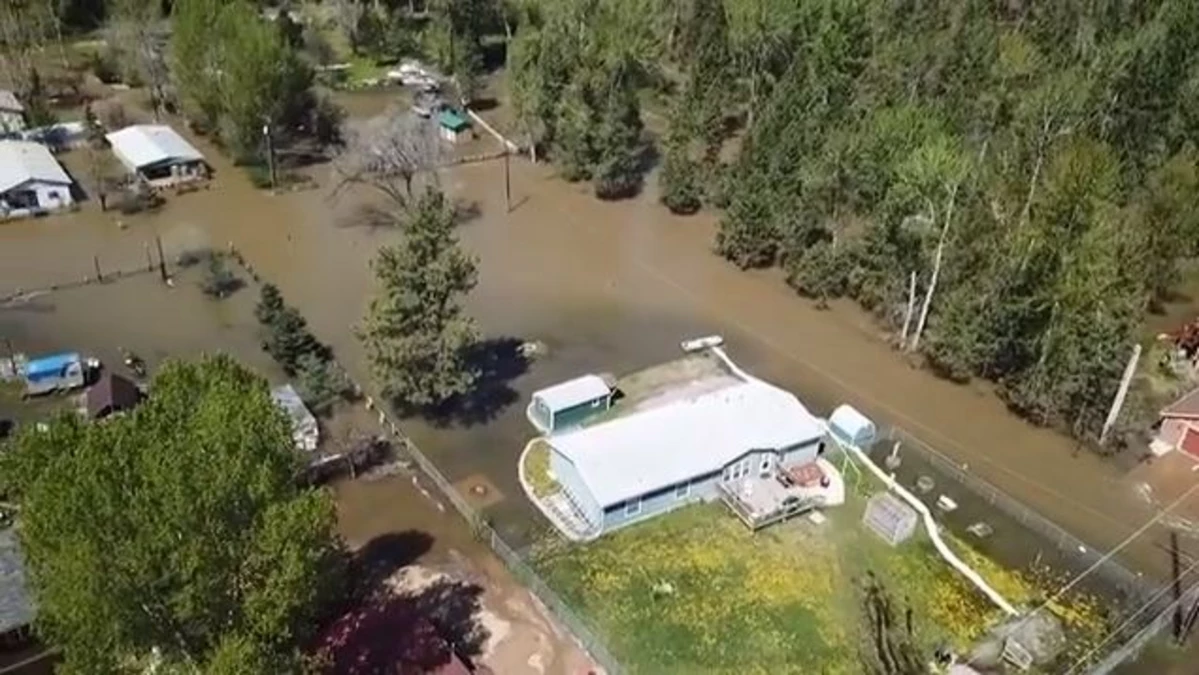 Drone Video Captures Major Flooding of Montana's Clark Fork River