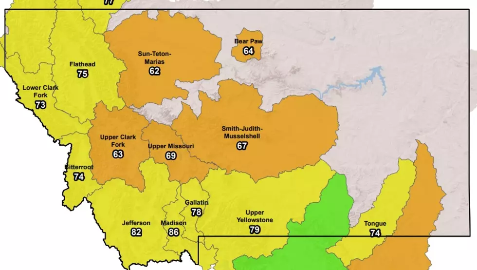 Montana SNOTEL map - March 28th, 2024 USDA
