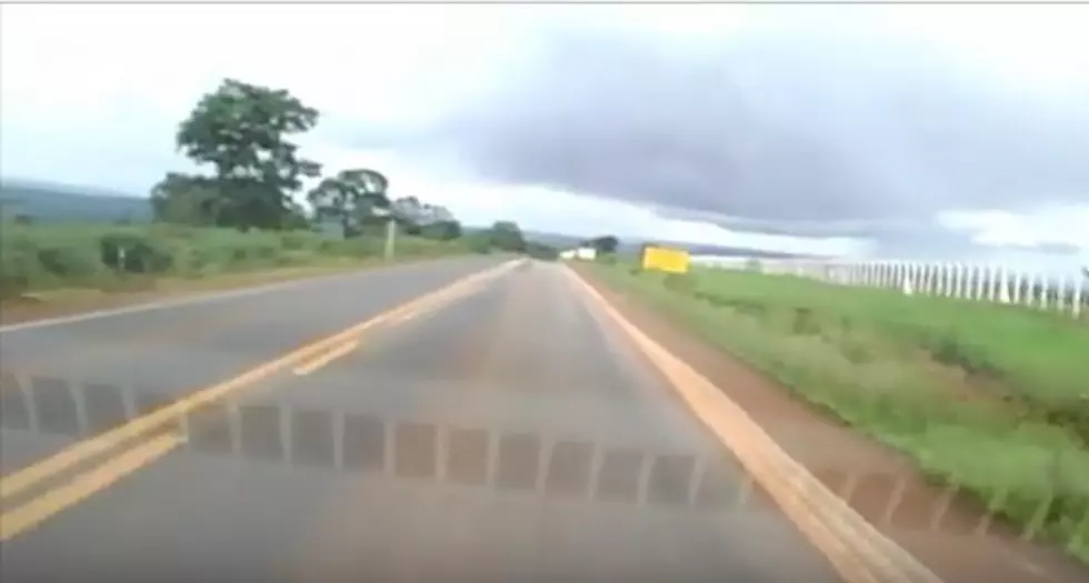 Watch This Guy Launch Out of a Truck During a Nasty Crash [VIDEO]