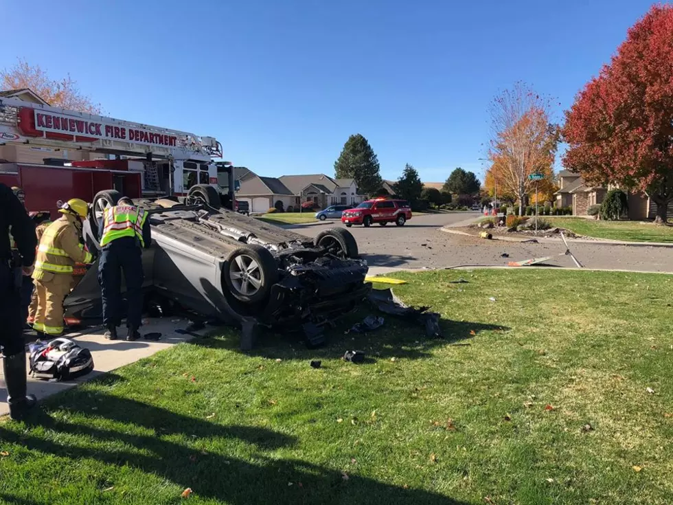 Teen Driving and Texting Plows Into Fire Hydrant - Flips Over