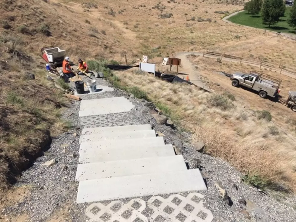 Richland Parks &#038; Rec Finishing Up Badger Mountain Stair Project