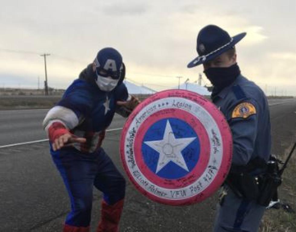Captain America Spotted Near Toppenish for a Good Cause!