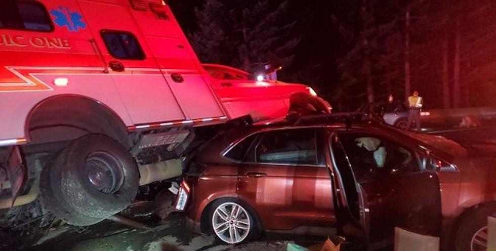 Ambulance Flipped in Snoqualmie Pass 4-Car Wreck [PHOTOS]