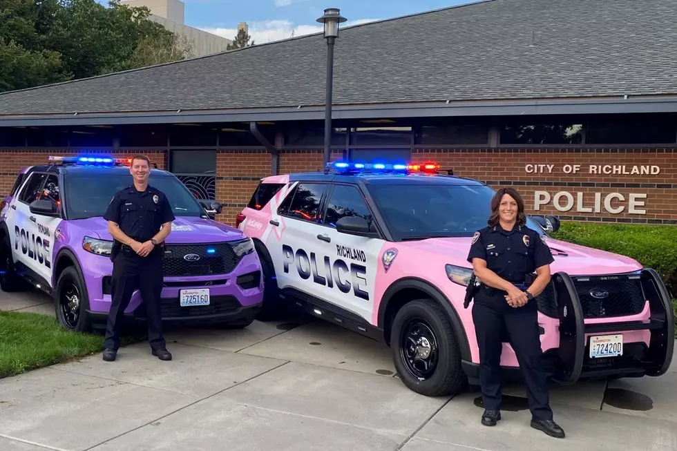 Richland Police Driving Breast Cancer & Domestic Violence Awareness Cruisers