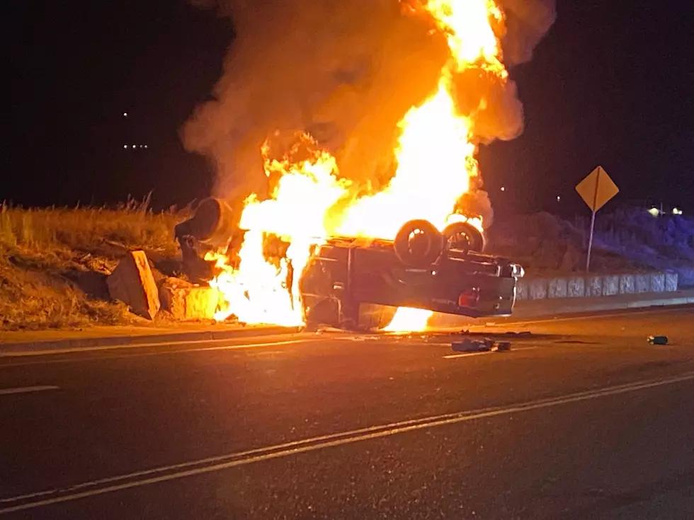 Richland Police Investigate Overturned Truck Fire-No Occupants