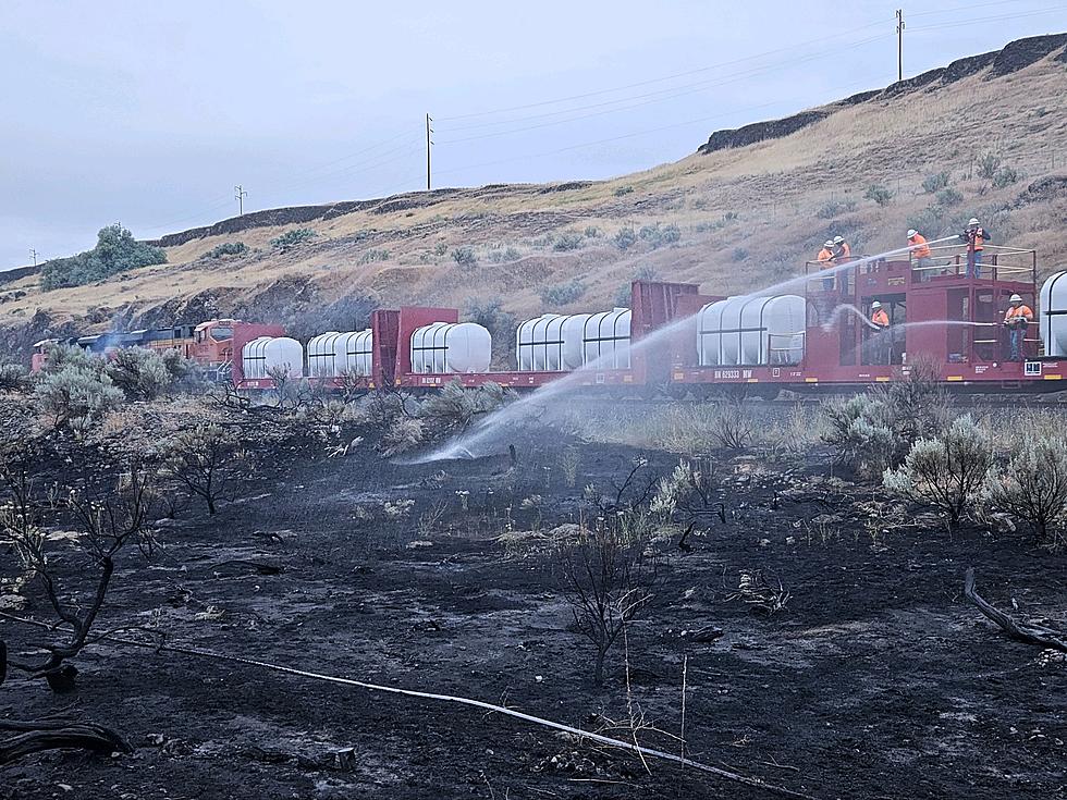 Firefighters Attack Blaze Unreachable by Vehicles With BNSF Help