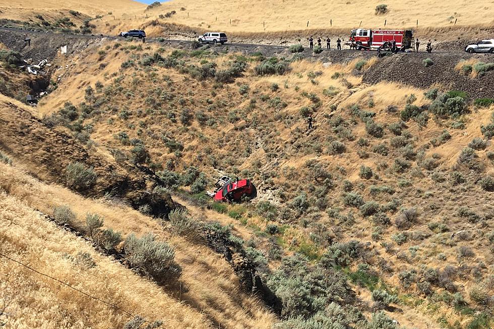 Stolen Vehicle Found Crashed in a Canyon Near Finley