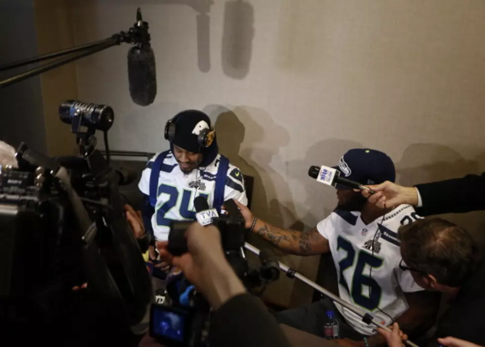 Michael Robinson Answers Media Questions for Marshawn Lynch Like a ‘Boss’ [VIDEO]