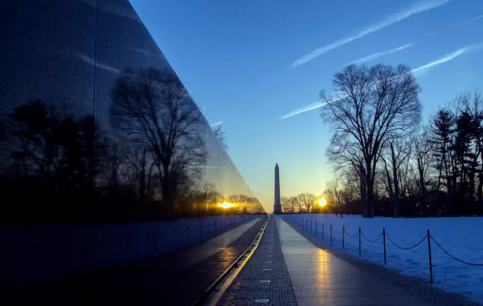 Vietname Veterans Memorial Wall after sunrise, Washington DC