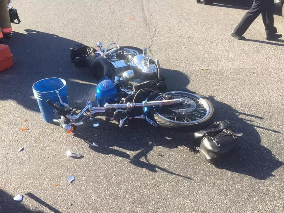 Gnarly Accident After Ford F-150 Hits Motorcycle