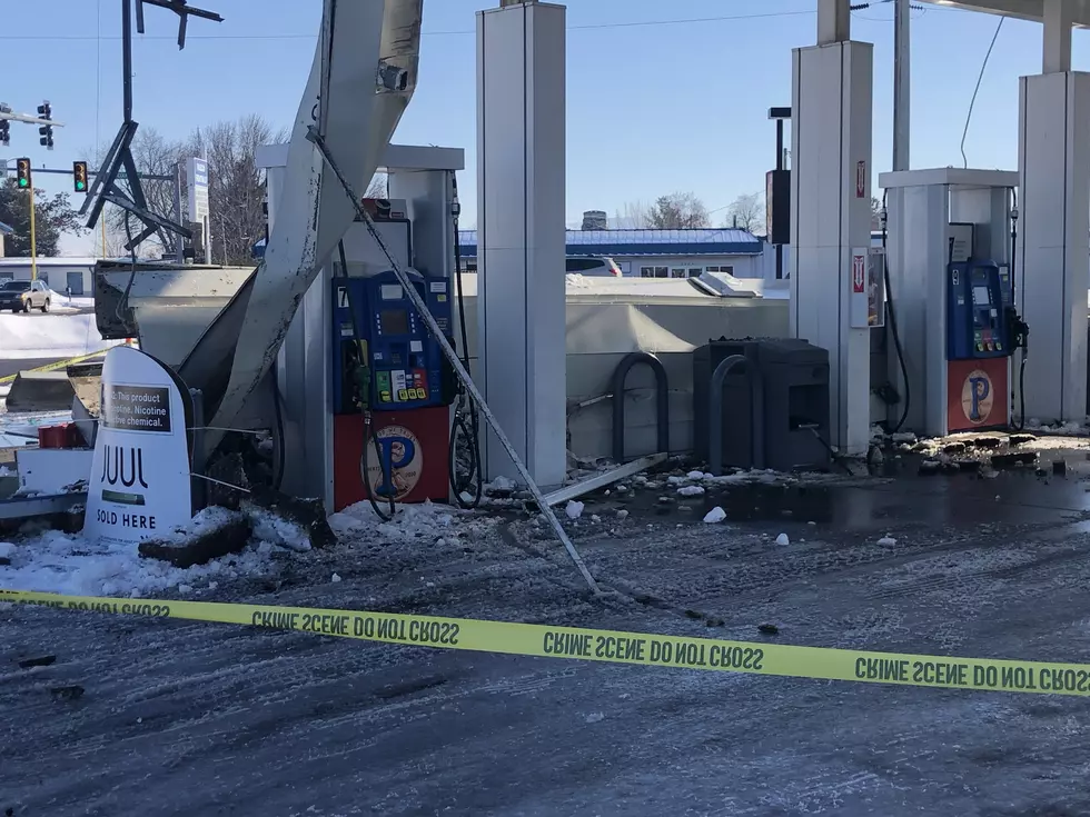 See Photos Of Collapsed Gas Station Roof in Pasco