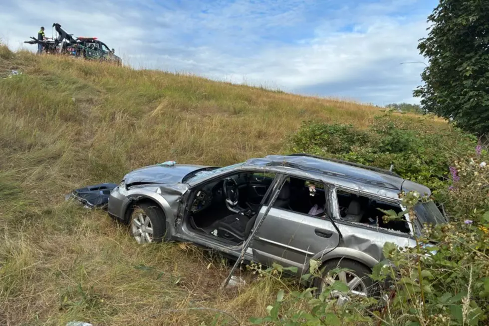 [PHOTOS] Car Rolled Down an Embankment on US-101 in Clallam County