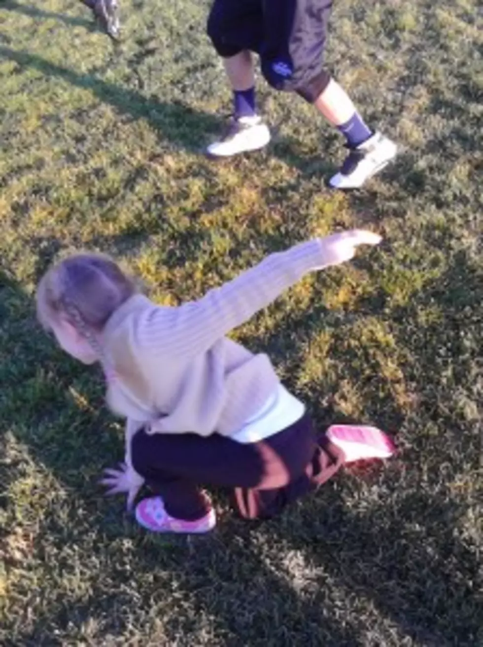 Adorable 4 Year Old Girl Practices With Youth Football Team [SLIDE SHOW]