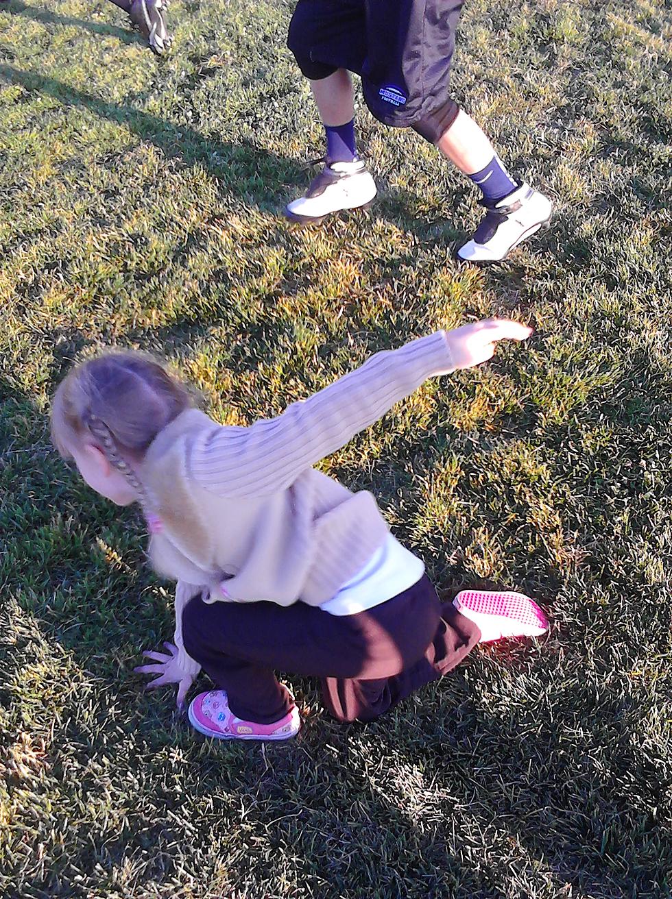 Adorable 4 Year Old Girl Practices With Youth Football Team [SLIDE SHOW]