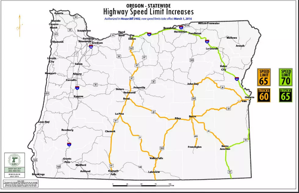 Faster Speed Limit Signs Going up Tuesday in Oregon