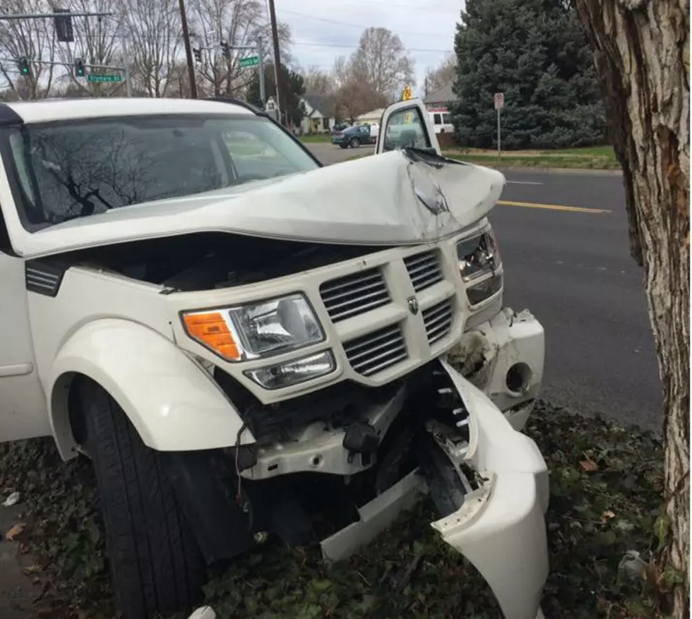 Blown Tire Sends SUV Into Tree in Kennewick