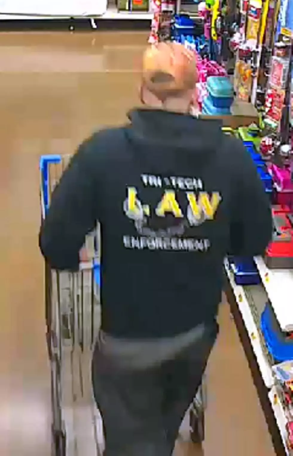 Suspect Shoplifts Wearing Tri-Tech Law Enforcement Sweatshirt!