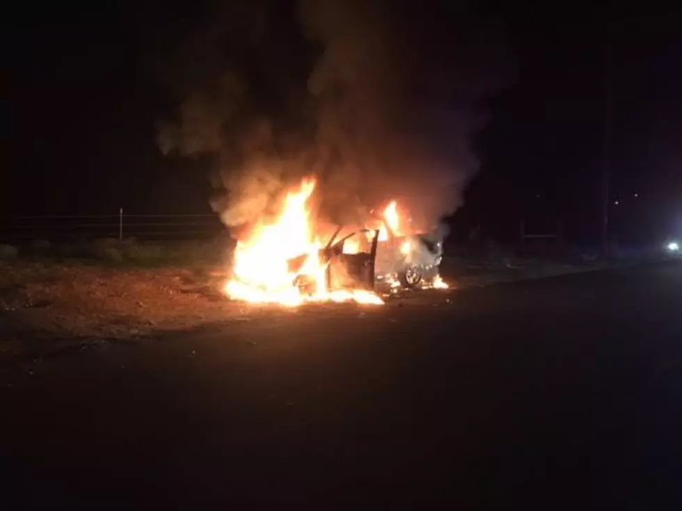 Stolen Kennewick Car Found In Flames in West Richland