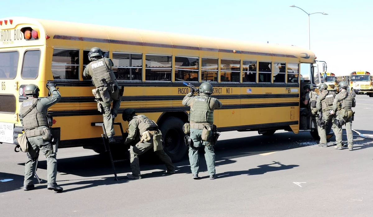 Pasco Police Practice School Bus Hostage Rescues