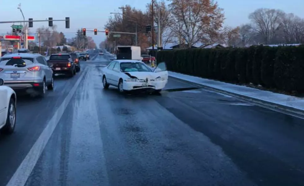 Ice Turned Roads into Skating Rinks Monday Morning