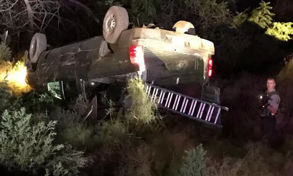 Driver Rolls Truck Trying to Climb Embankment, Then Flees