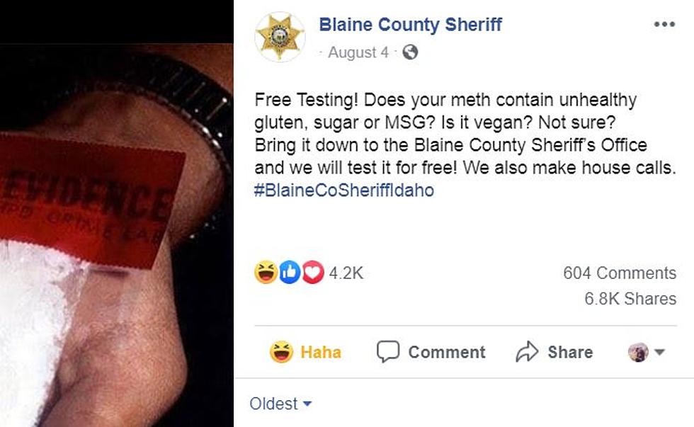 Idaho Sheriff Posts Hilarious Drug Safety Test Offer
