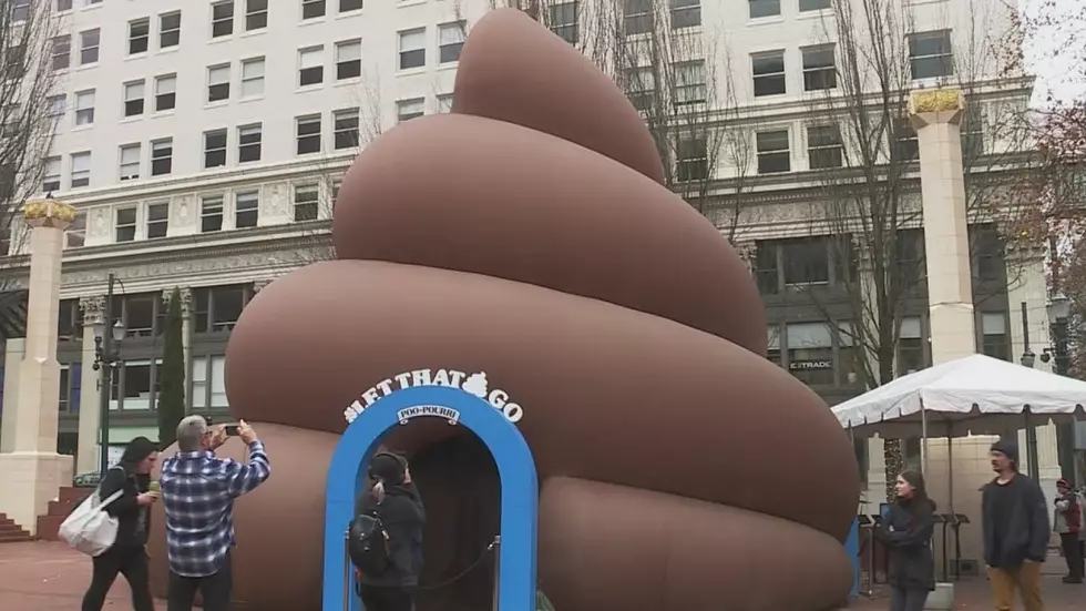 Giant Poop Emoji Plops Into Portland for World Toilet Day