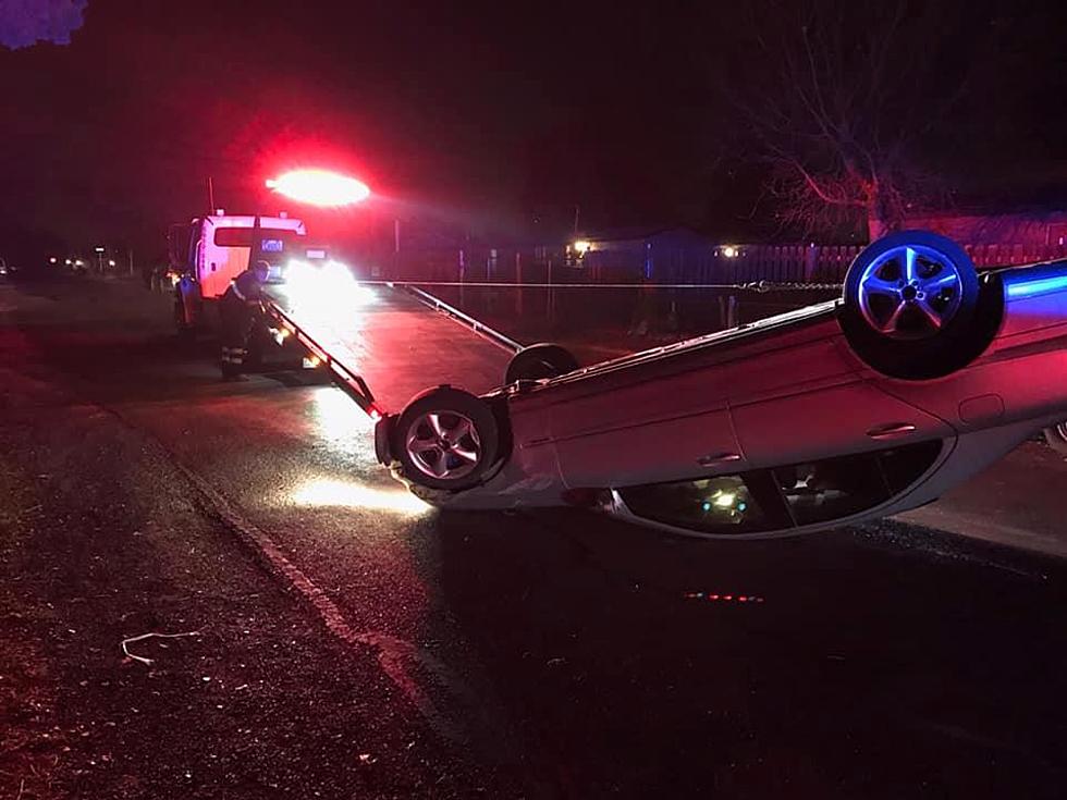 Driver Using Cellphone Hits Flips After Hitting Parked Car