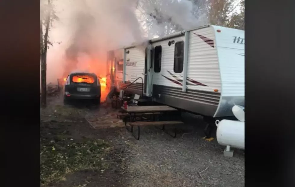Car vs. Trailer Triggers Huge Fire in Benton City RV Park