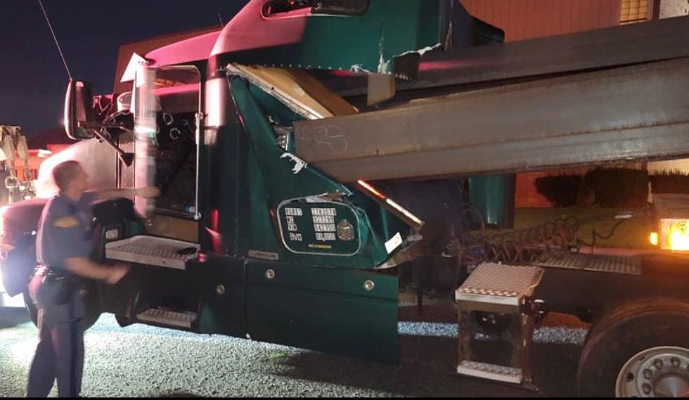 Truck Driver Dodges Death, Steel Beams Miss Him By Inches in Crash